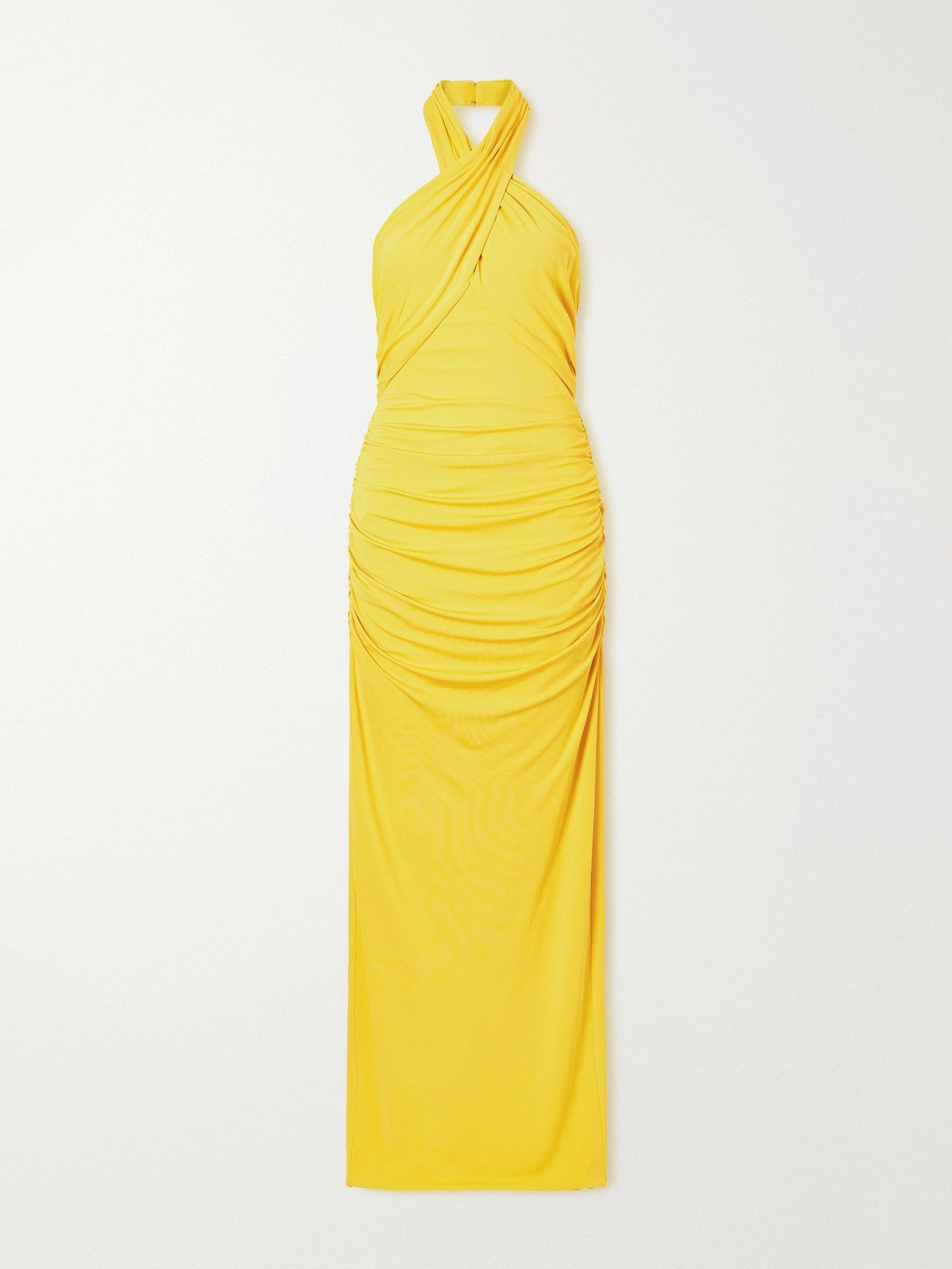 Carolina Herrera Satin Halterneck Gown In Multi
