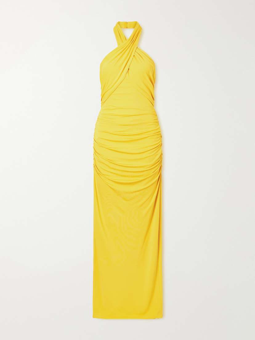 Carolina Herrera Satin Halterneck Gown