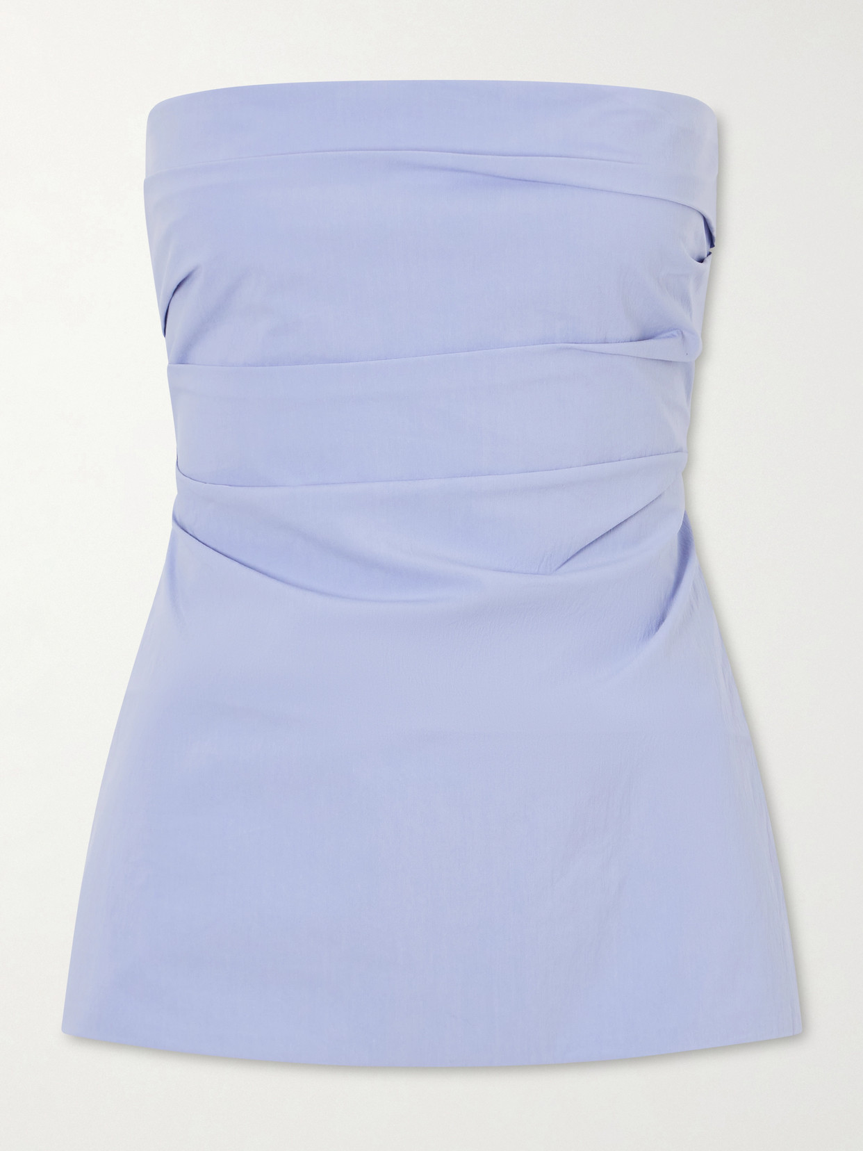 Strapless Cotton-Blend Poplin Top