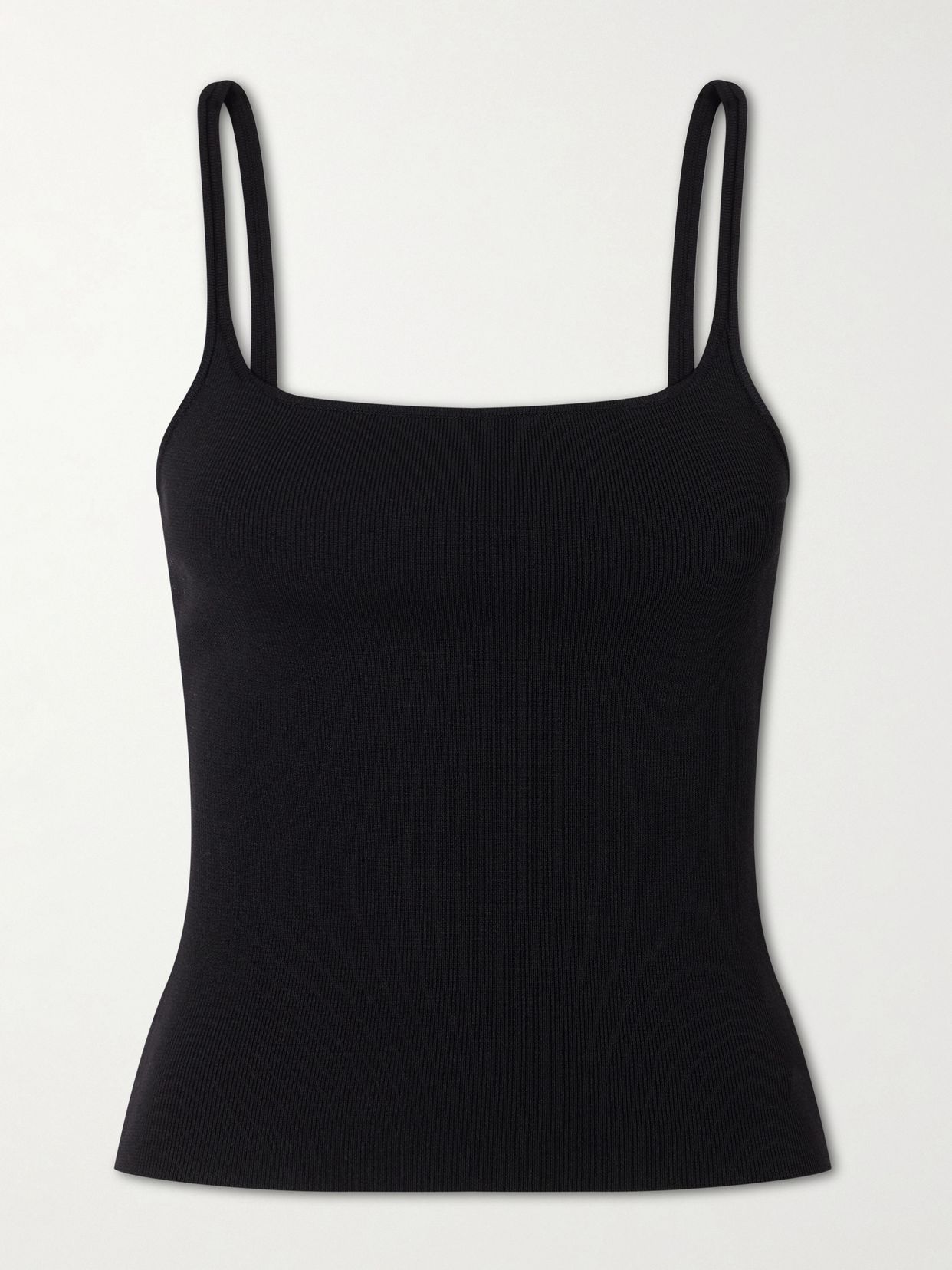 Rib-knitted jersey tank