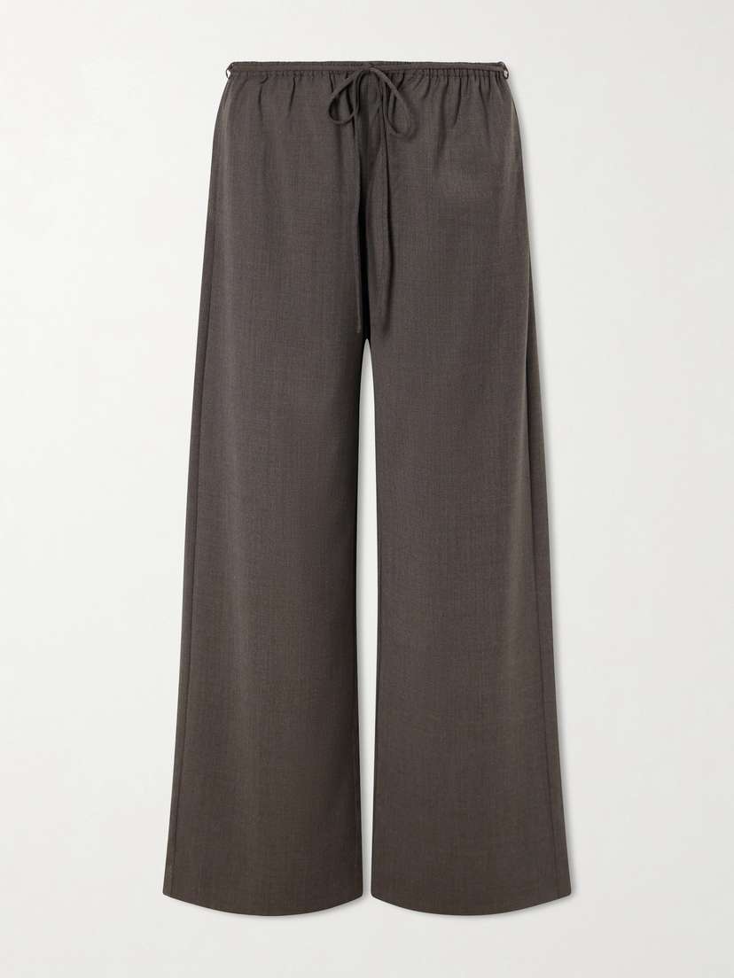 St. Agni Everyday Wool-blend Wide-leg Pants