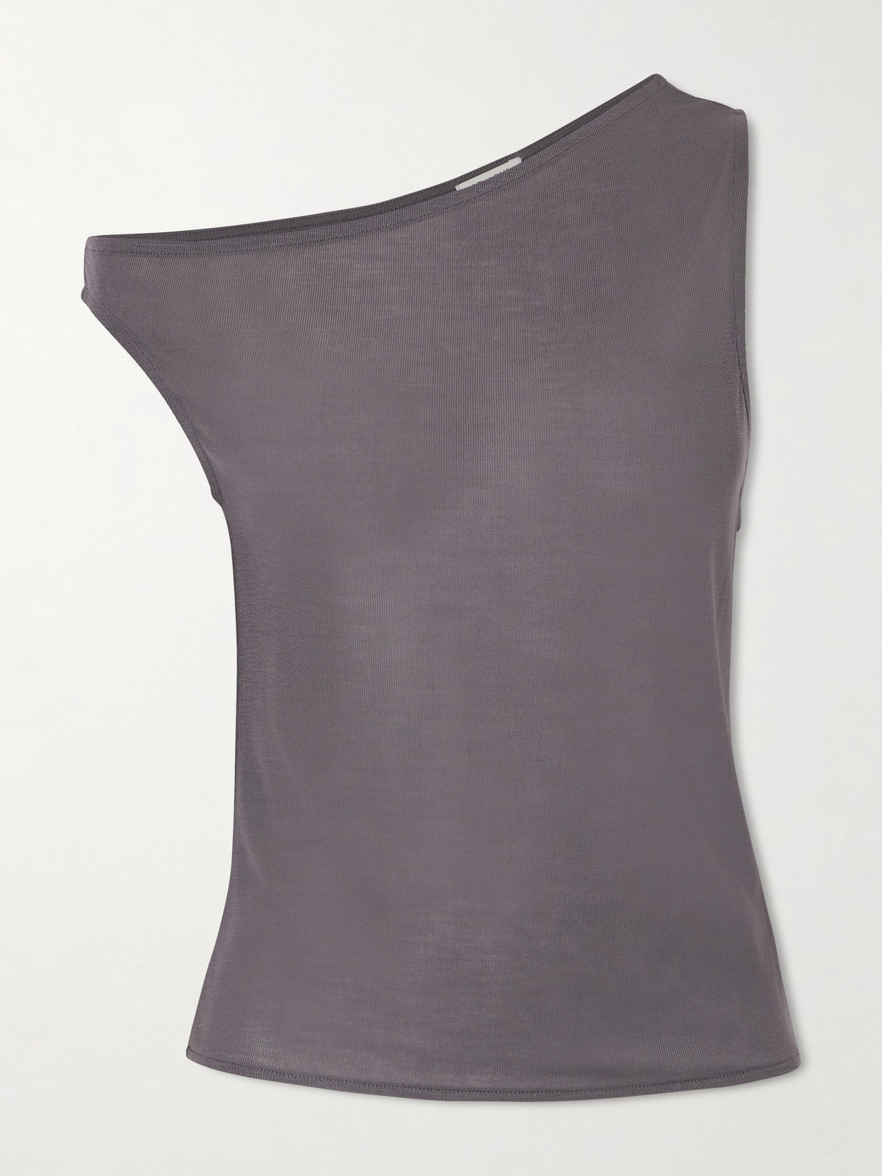 St Agni Off-the-shoulder Tencel™ Lyocell Top In Gray