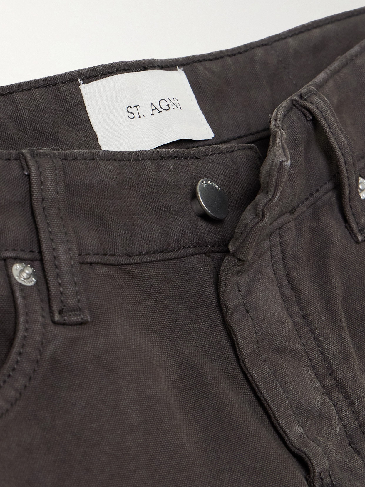 90S Low-Rise Straight-Leg Cotton-Canvas Jeans