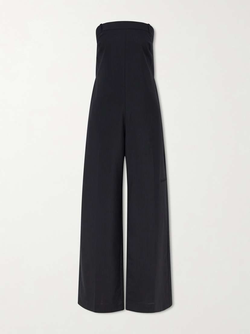 St. Agni Pinstriped Woven Jumpsuit