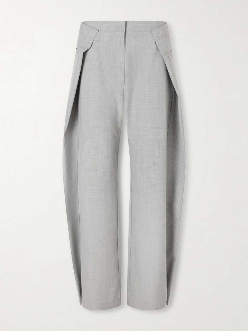 St. Agni Pleated Recycled Woven Wide-leg Pants