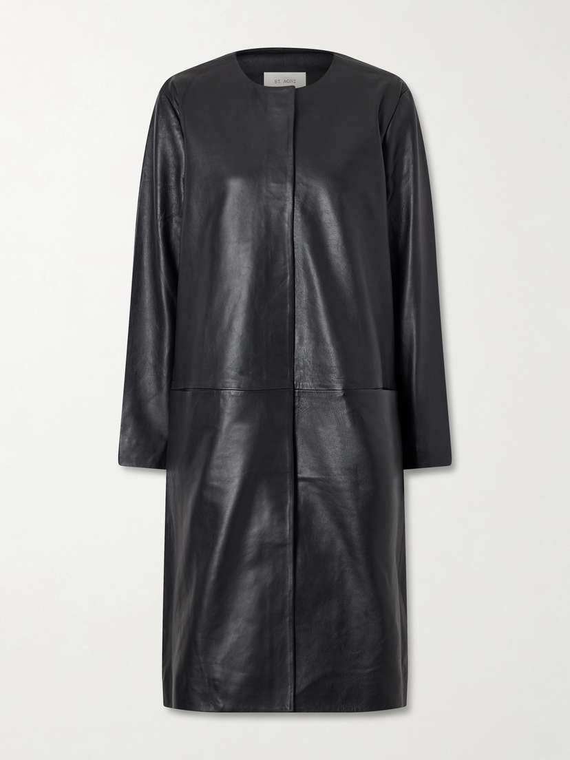 St. Agni Minimal Leather Coat
