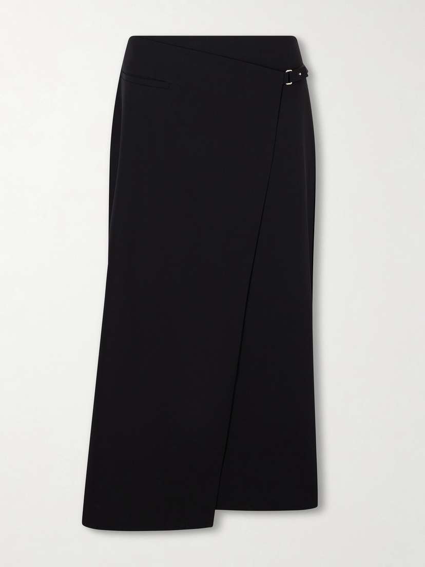 St. Agni Wool Midi Wrap Skirt