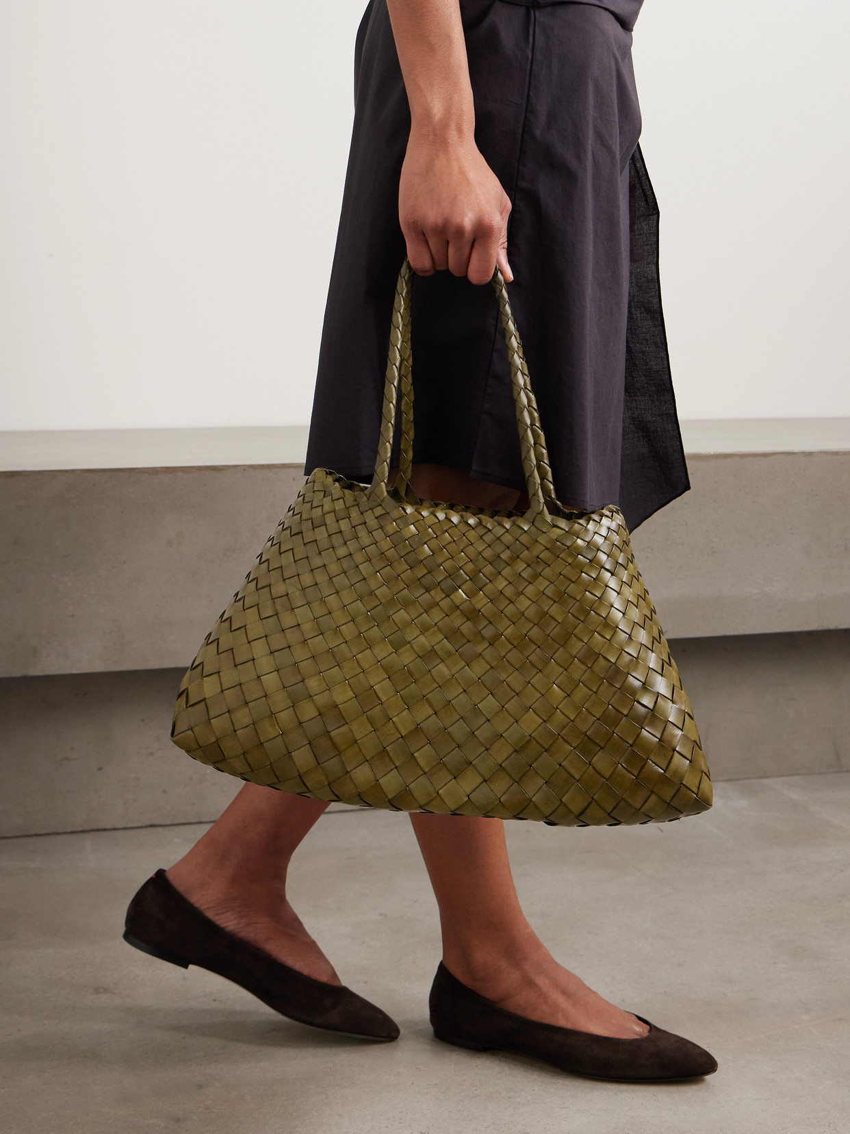 Santa Croce Big Woven Leather Tote