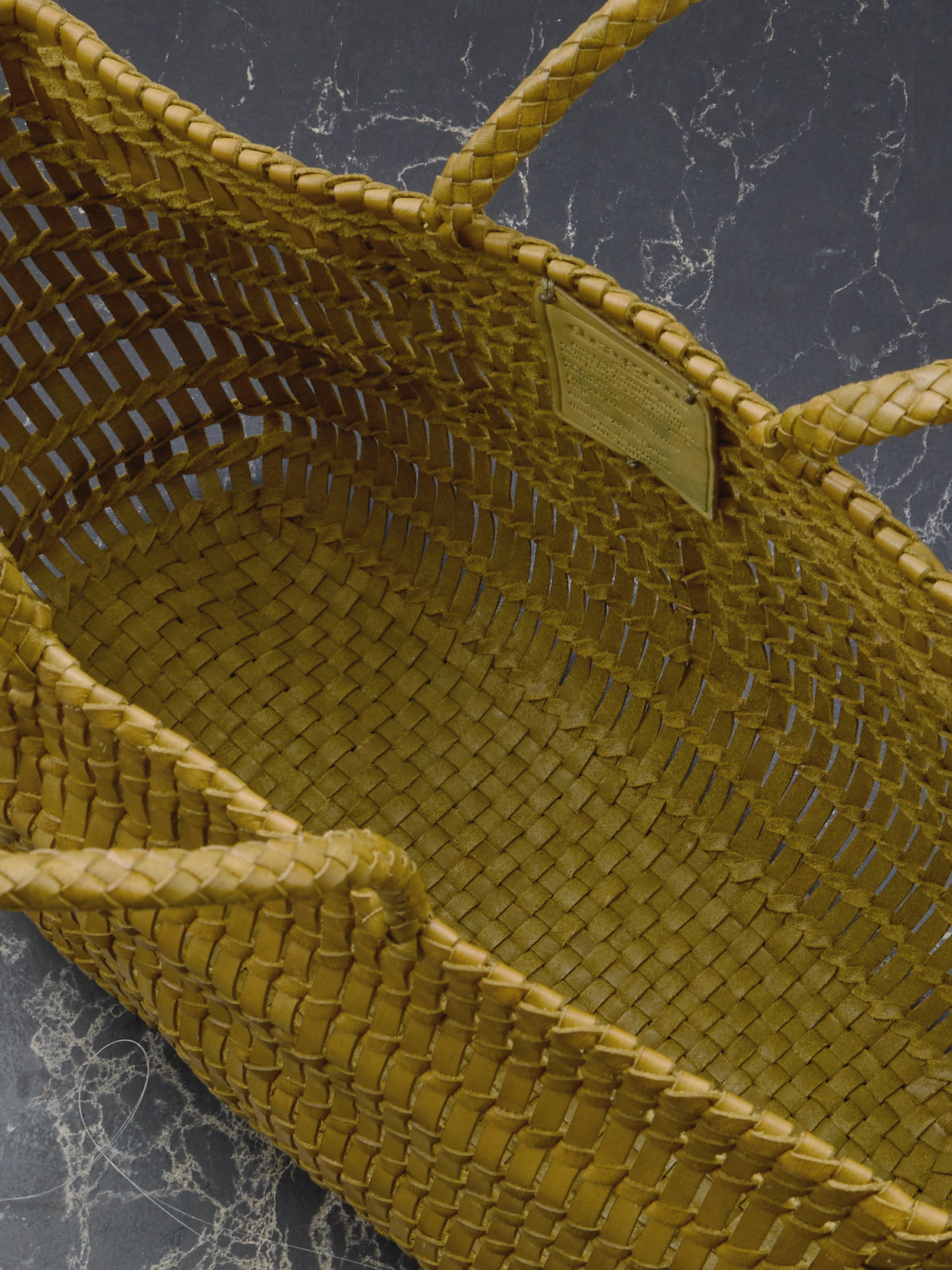 Terrafino Woven Leather Tote
