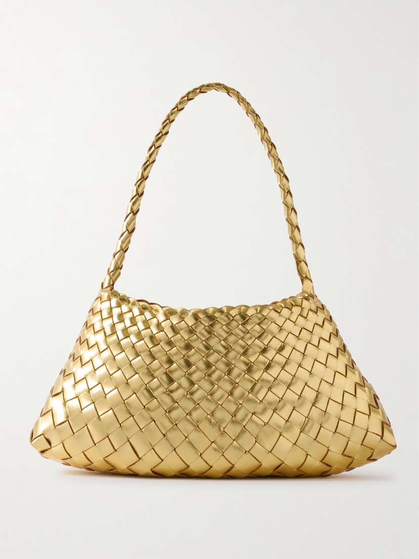 Dragon Diffusion Rosanna Mini Woven Metallic Leather Tote
