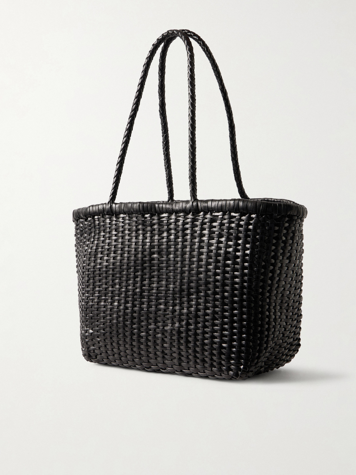 B Weave Small Woven Leather Tote