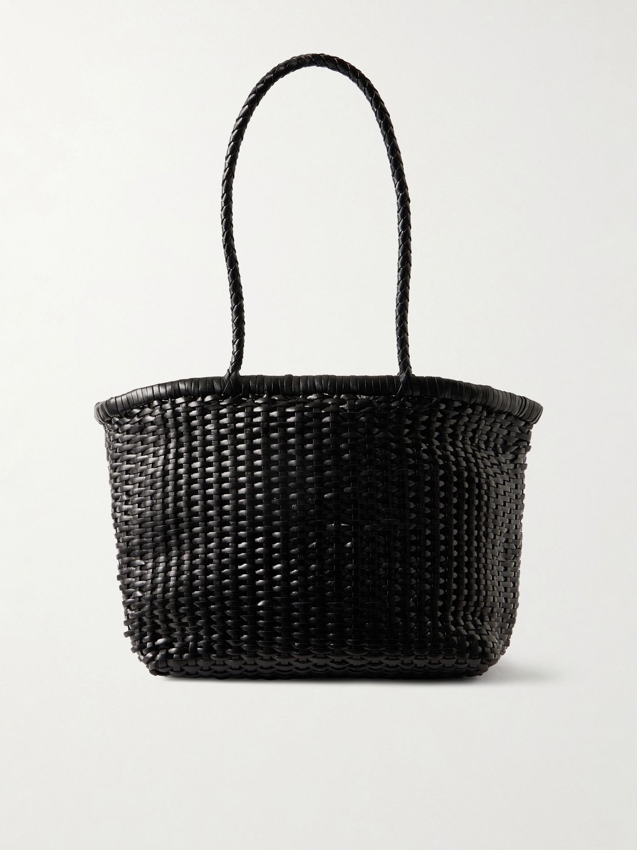 B Weave Small woven leather tote