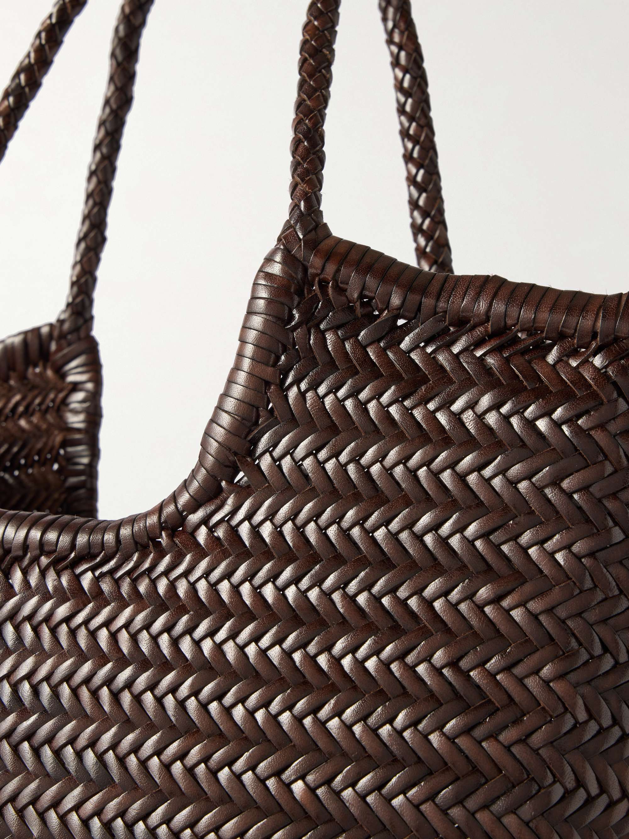 DRAGON DIFFUSION NS Diagonal Triple Jump woven leather tote | NET