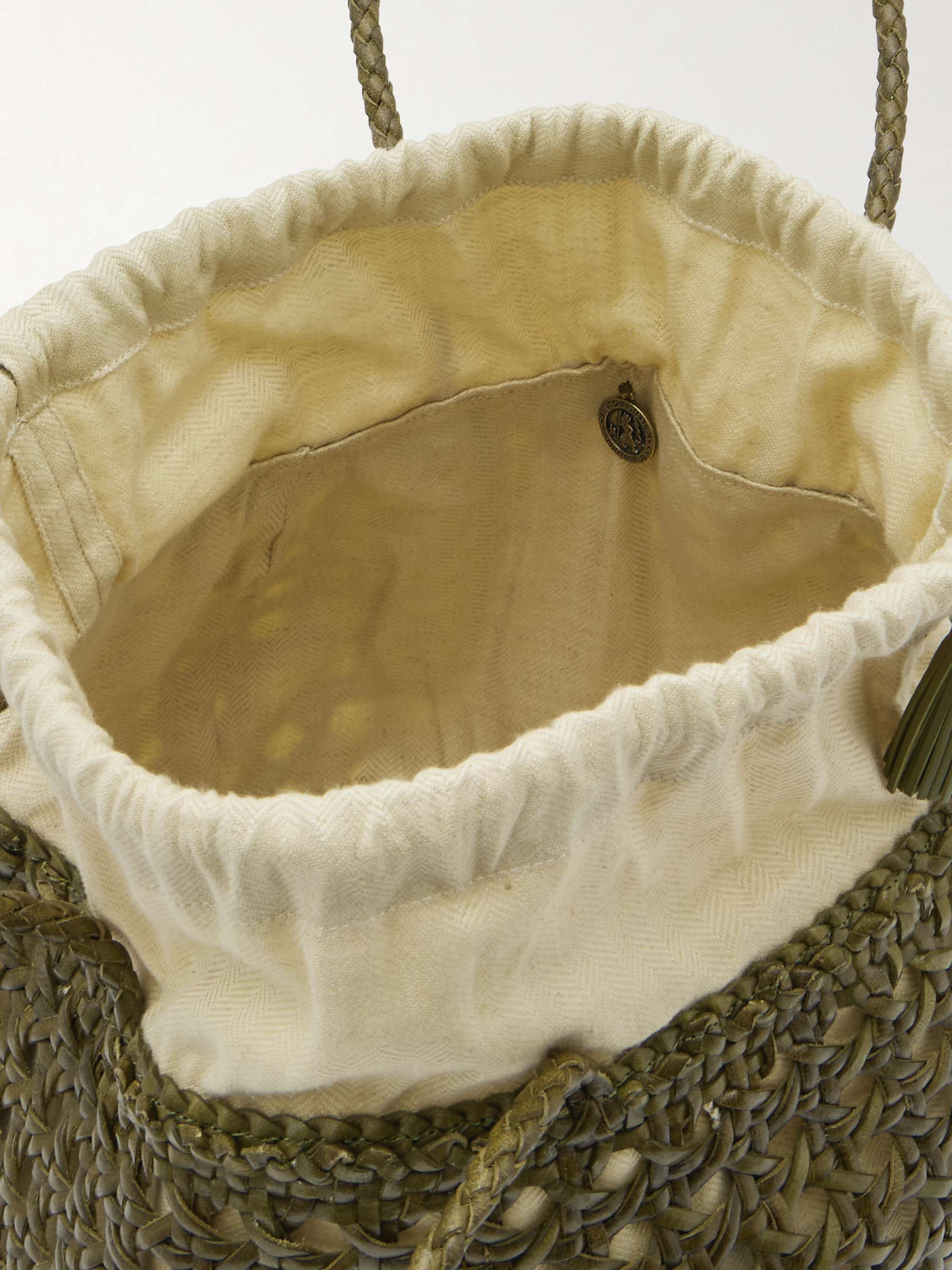 DRAGON DIFFUSION Juventus woven leather bucket bag | NET-A-PORTER
