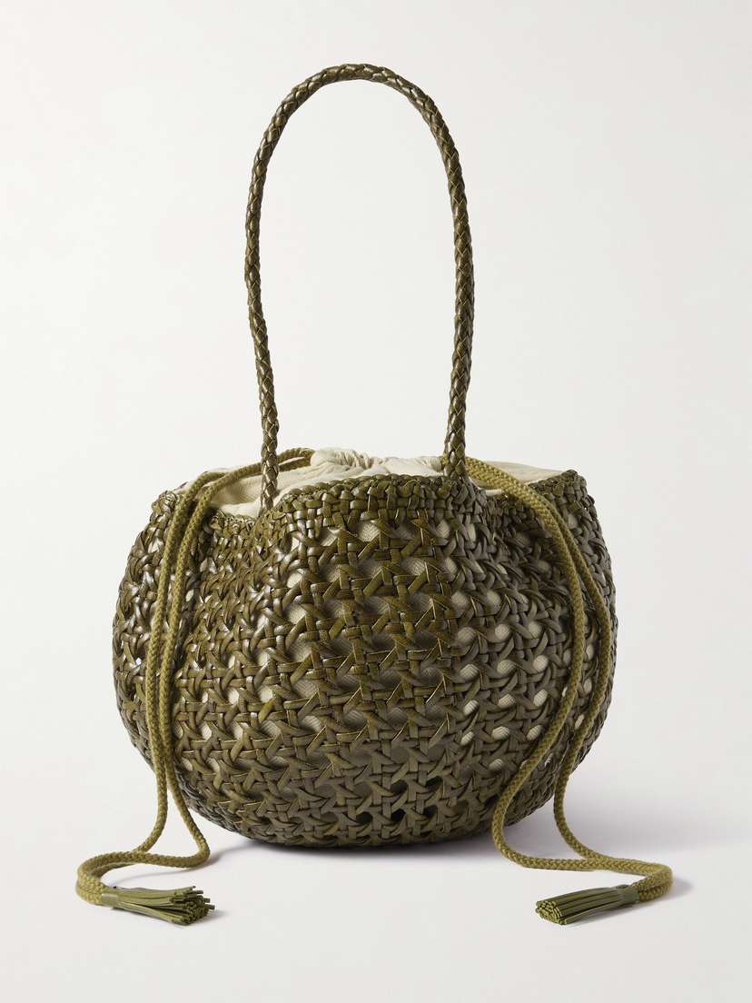Dragon Diffusion Juventus Woven Leather Bucket Bag