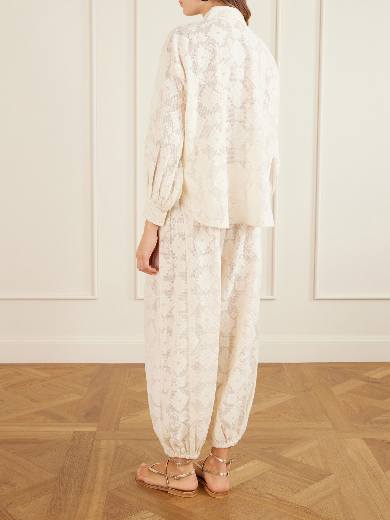 Margot Tetris Cotton-Lace Shirt