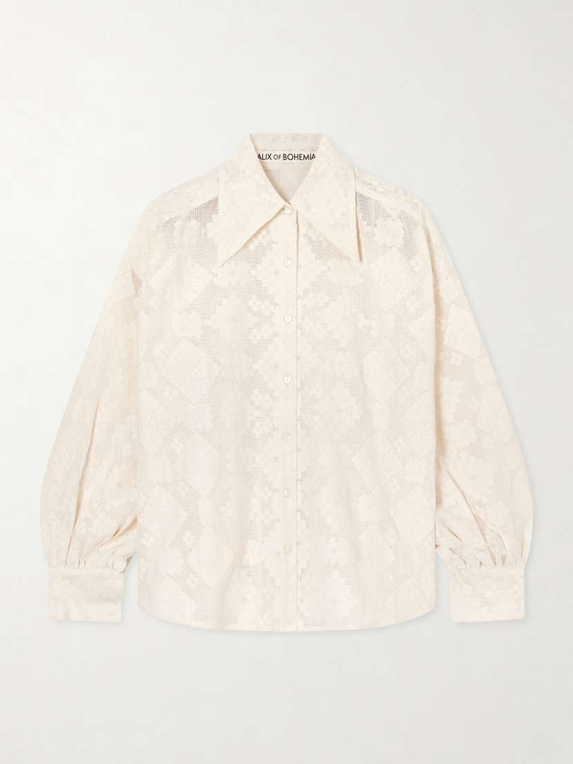 ALIX OF BOHEMIA Margot Tetris Cotton-lace Shirt