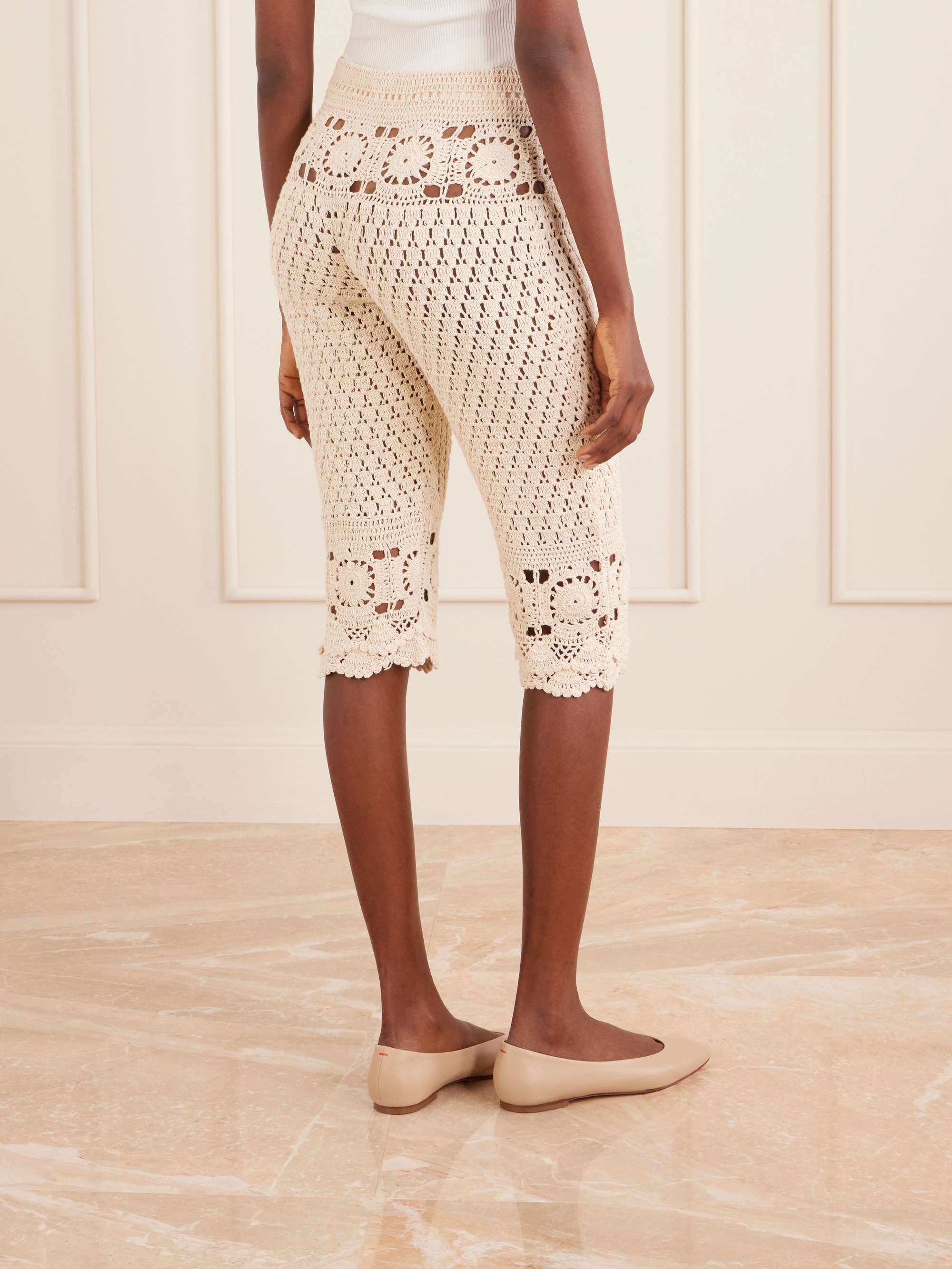 xuly.bet ズリーベットパンツ ALIX OF BOHEMIA Aletta Mandala crochet cotton capri pants | NET-A