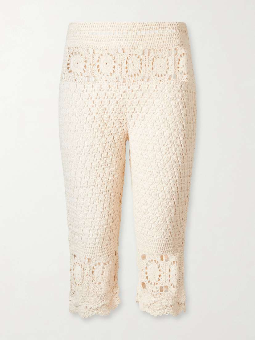 ALIX OF BOHEMIA Aletta Mandala Crochet Cotton Capri Pants