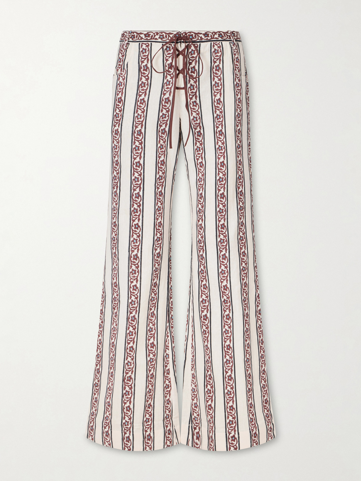Alix Of Bohemia Cooper Climbing Printed Cotton Straight-leg Pants In Multi