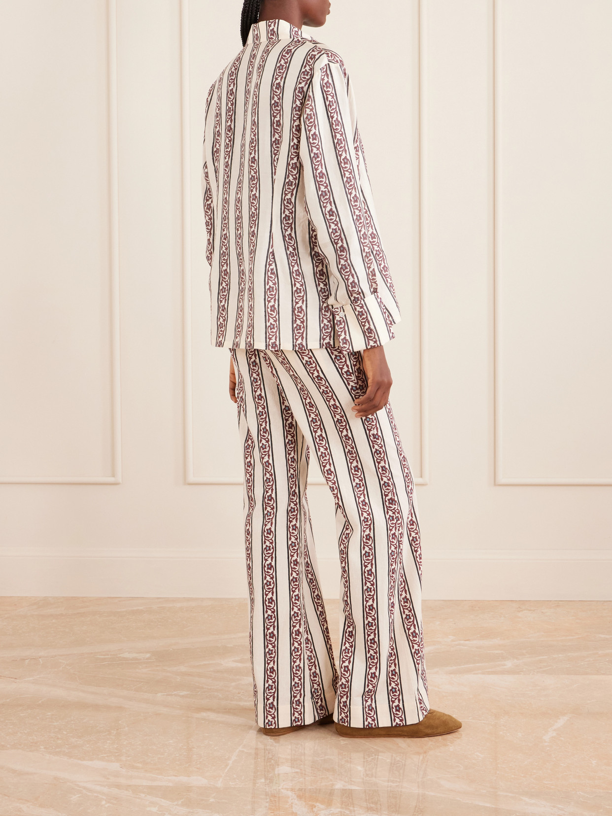 Dana Printed Silk-Satin Shirt