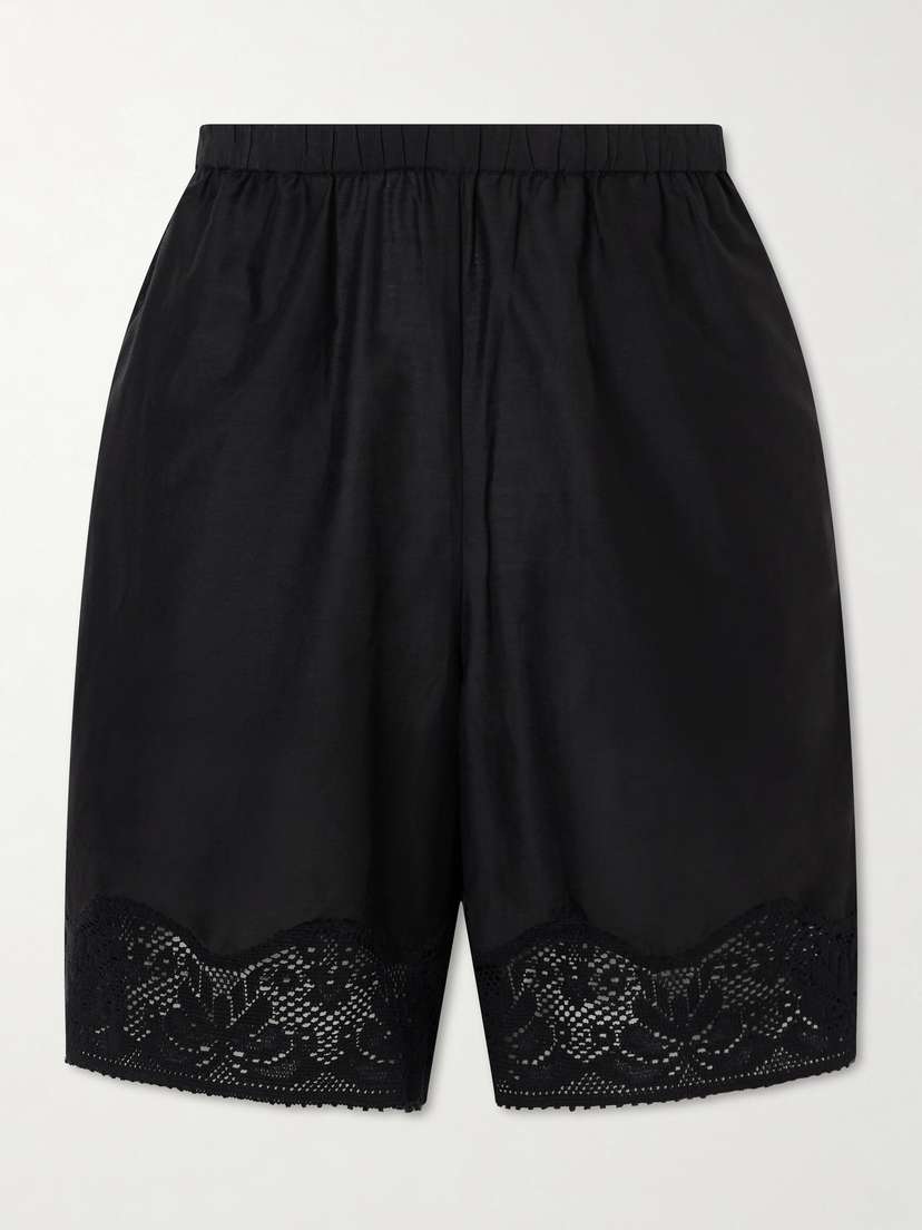 ALIX OF BOHEMIA Tillie Prima Cotton And Silk Blend Straight-leg Shorts
