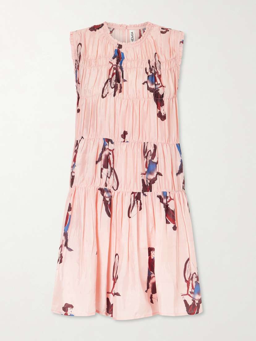 ALIX OF BOHEMIA Jule Parisian Printed Silk Mini Dress