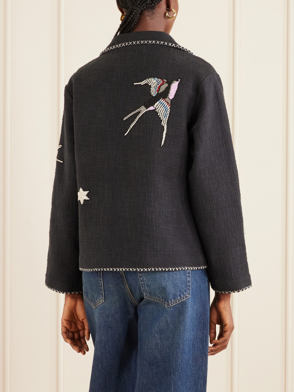 Francis Bead-Embellished Cotton-Canvas Jacket