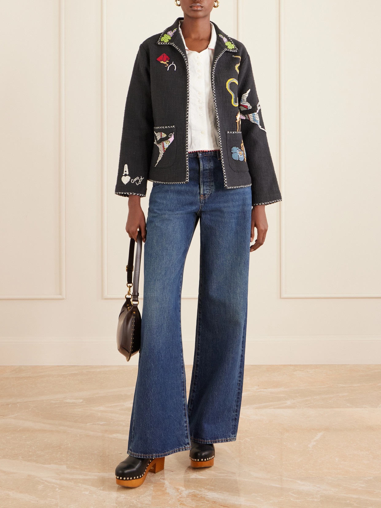 Francis Bead-Embellished Cotton-Canvas Jacket
