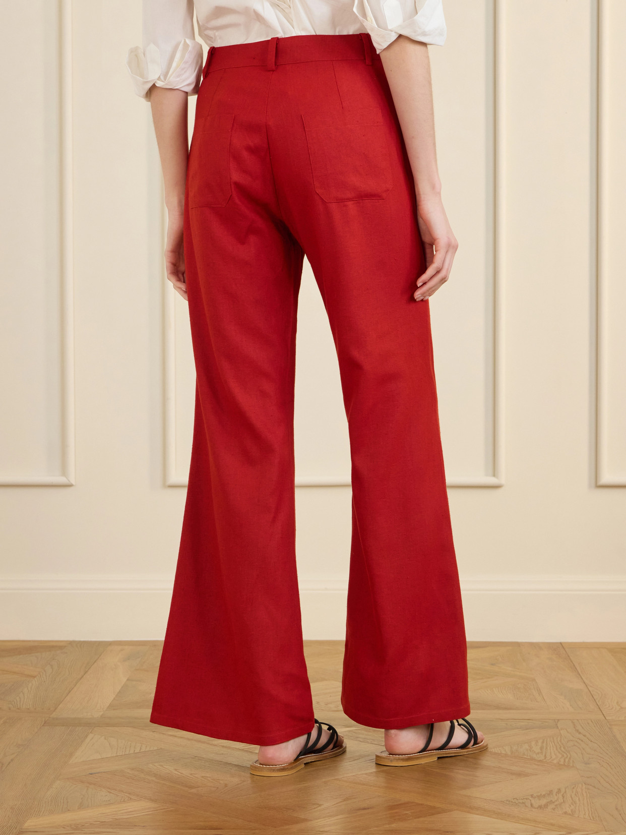 Bunny Russet Silk Flared Jeans