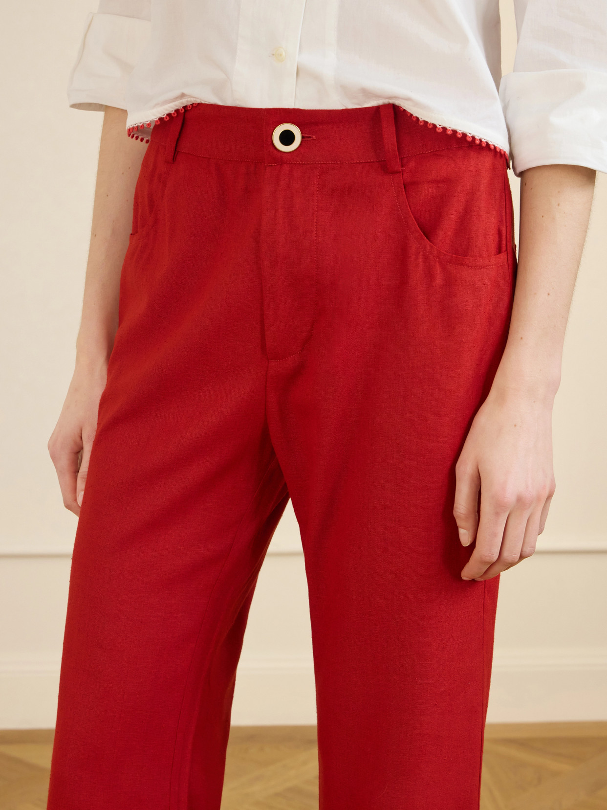 Bunny Russet Silk Flared Jeans