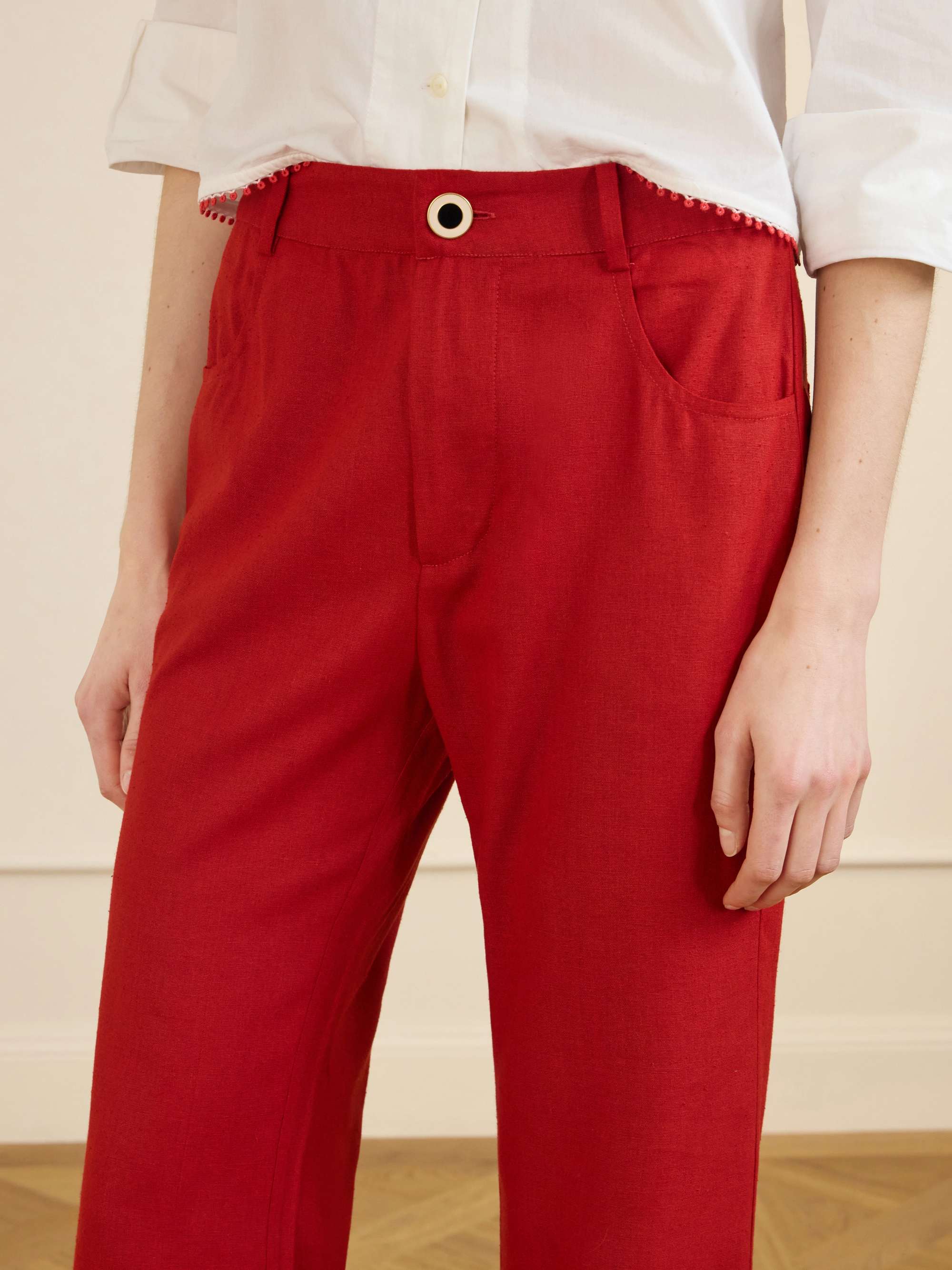 ALIX OF BOHEMIA Bunny Russet silk flared jeans | NET-A-PORTER