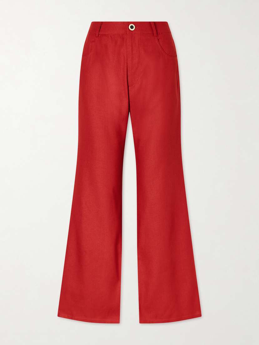 ALIX OF BOHEMIA Bunny Russet Silk Flared Jeans
