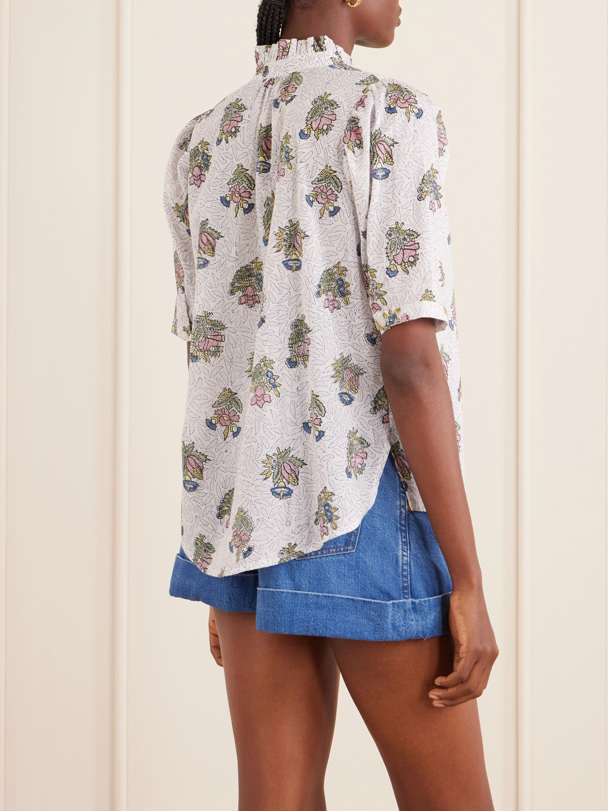 Winnie Mist Printed Cotton Gauze Shirt