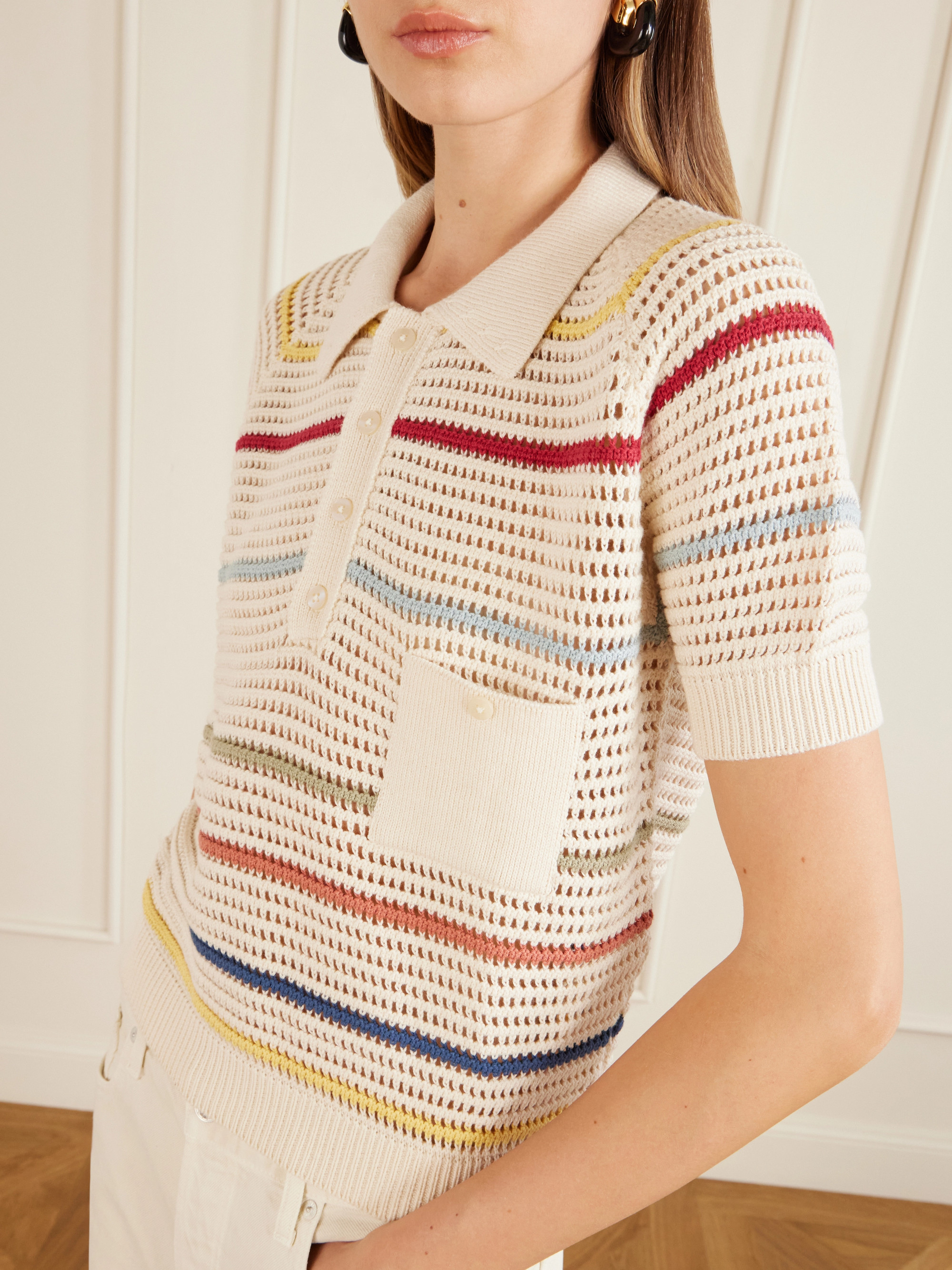 Alix Of Bohemia Lessi Carnival cotton-knitted polo shirt