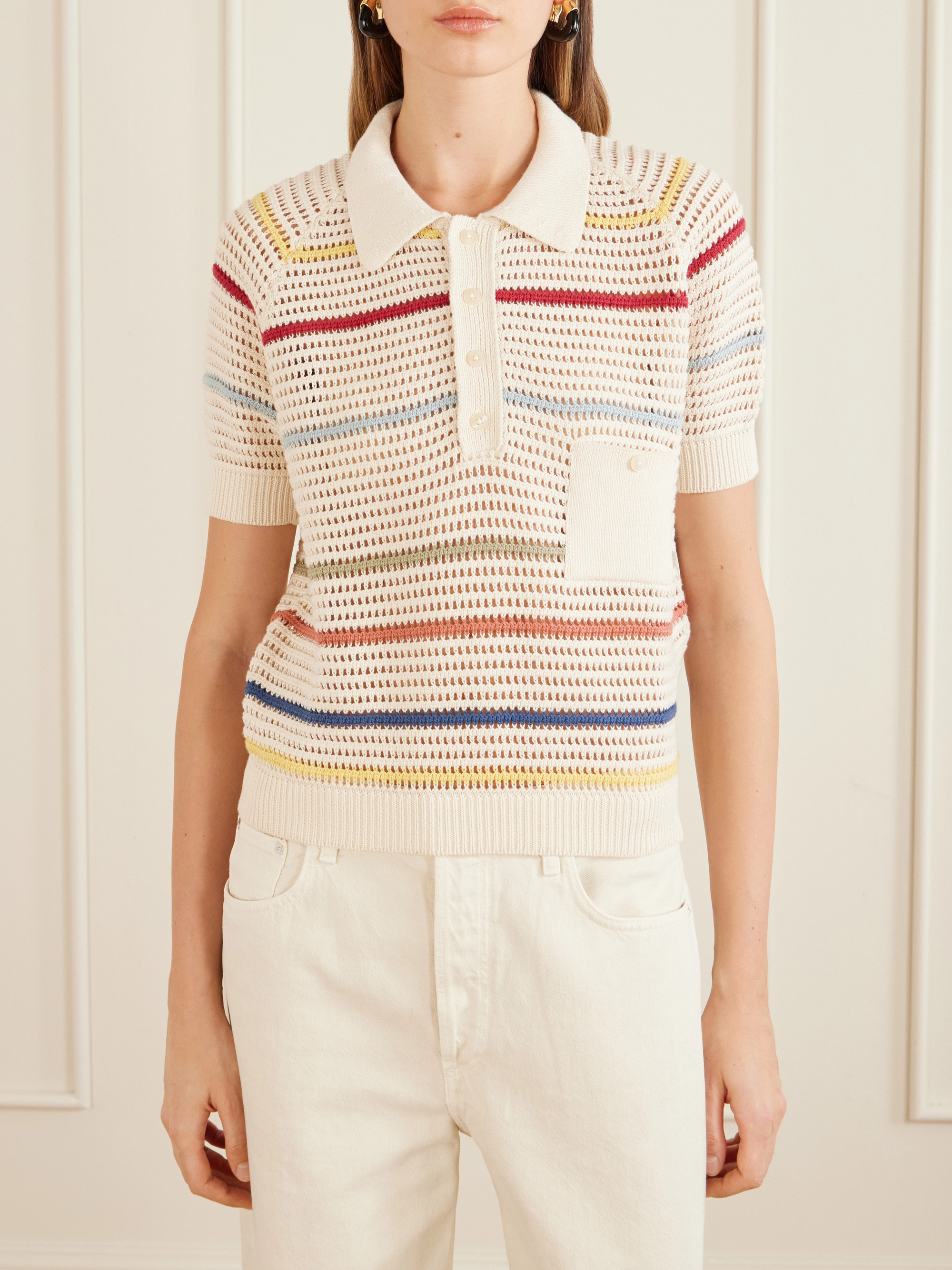 Alix Of Bohemia Lessi Carnival cotton-knitted polo shirt
