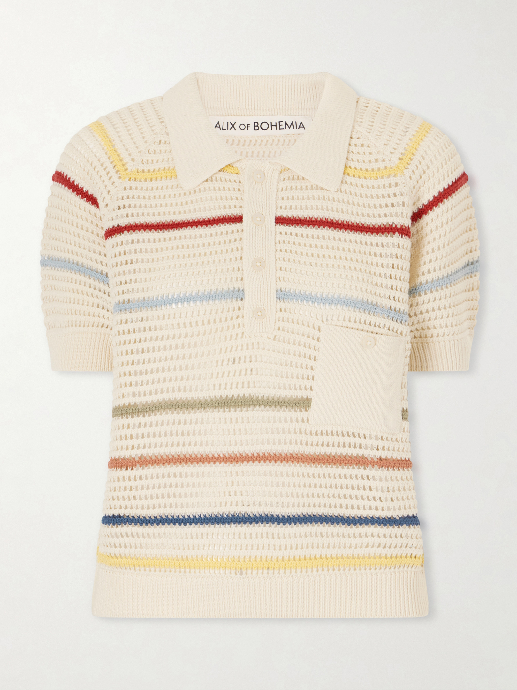 Alix Of Bohemia Lessi Carnival cotton-knitted polo shirt