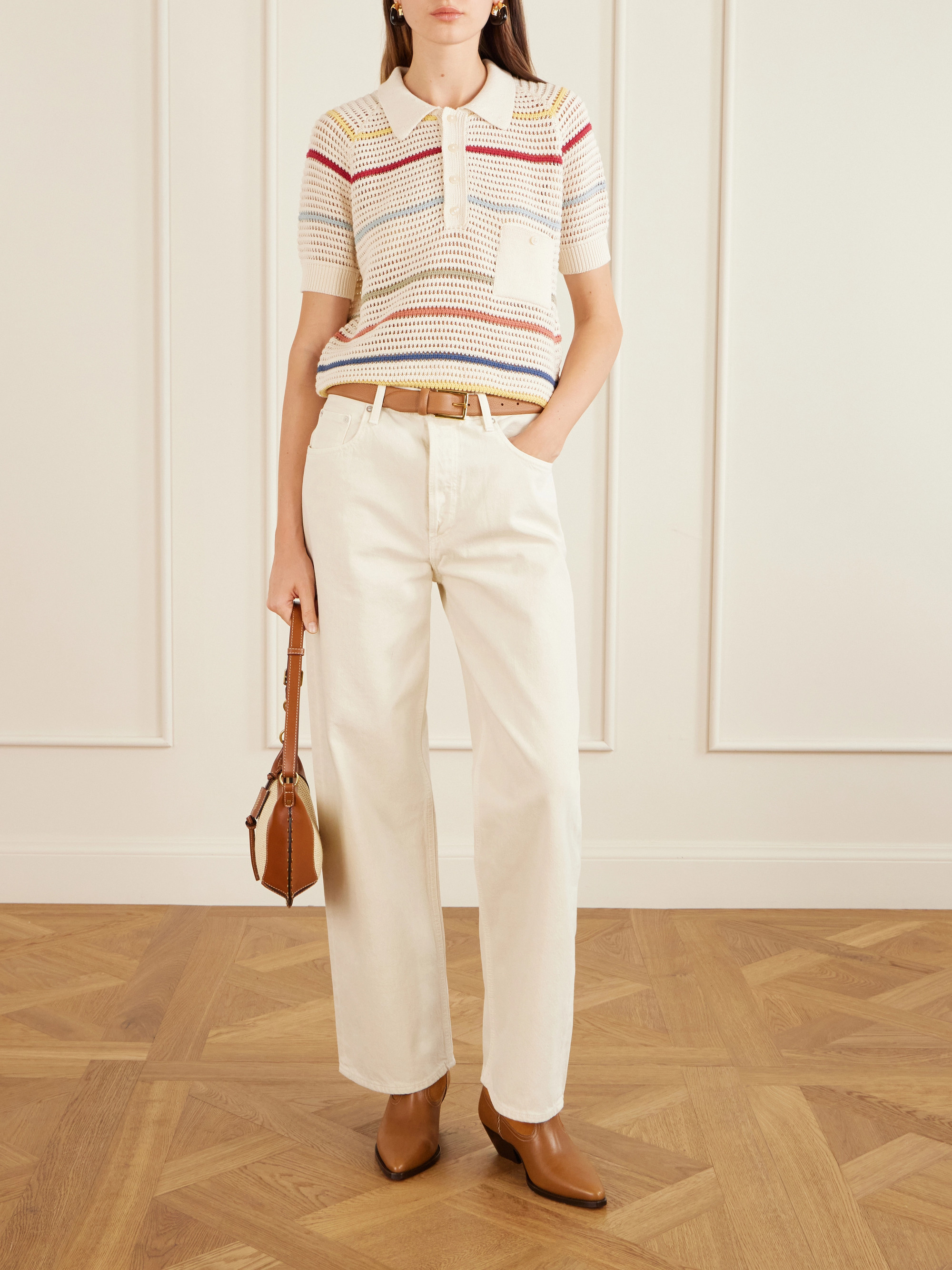 Alix Of Bohemia Lessi Carnival cotton-knitted polo shirt