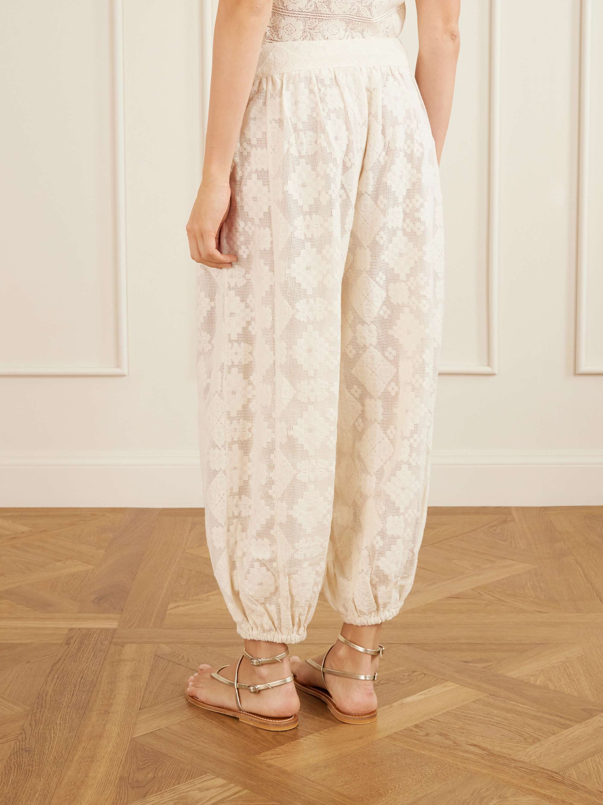 ALIX OF BOHEMIA Margot Tetris cotton-lace tapered pants | NET-A-PORTER