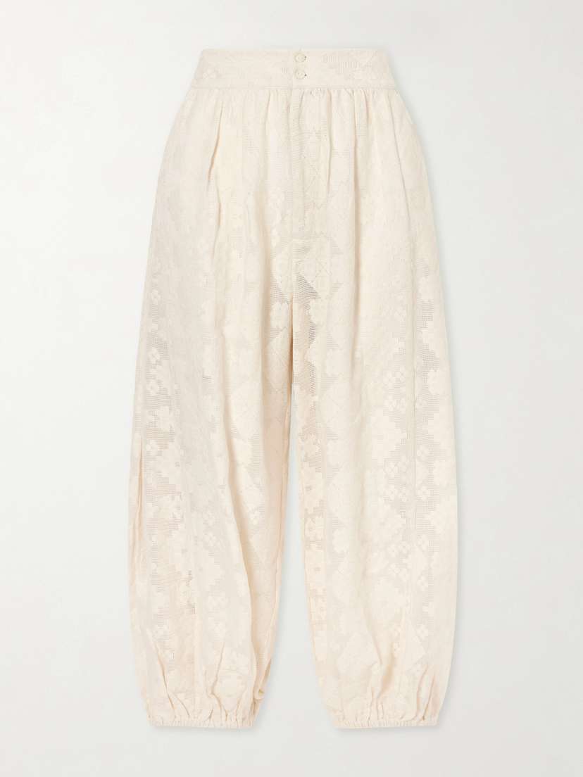 ALIX OF BOHEMIA Margot Tetris Cotton-lace Tapered Pants
