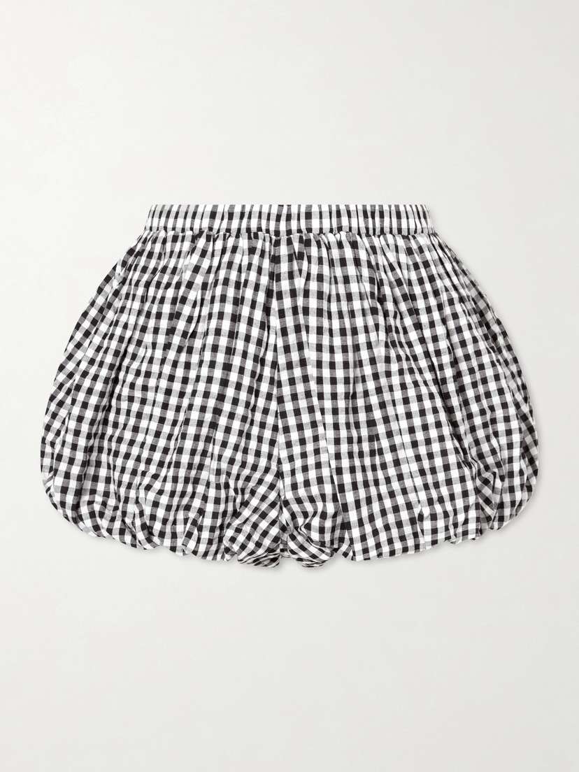 ALIX OF BOHEMIA Briar Gathered Checked Cotton Shorts