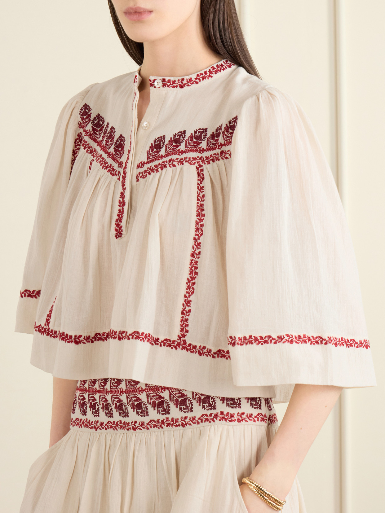 Marant Étoile - Juline Embroidered Organic Cotton Shirt