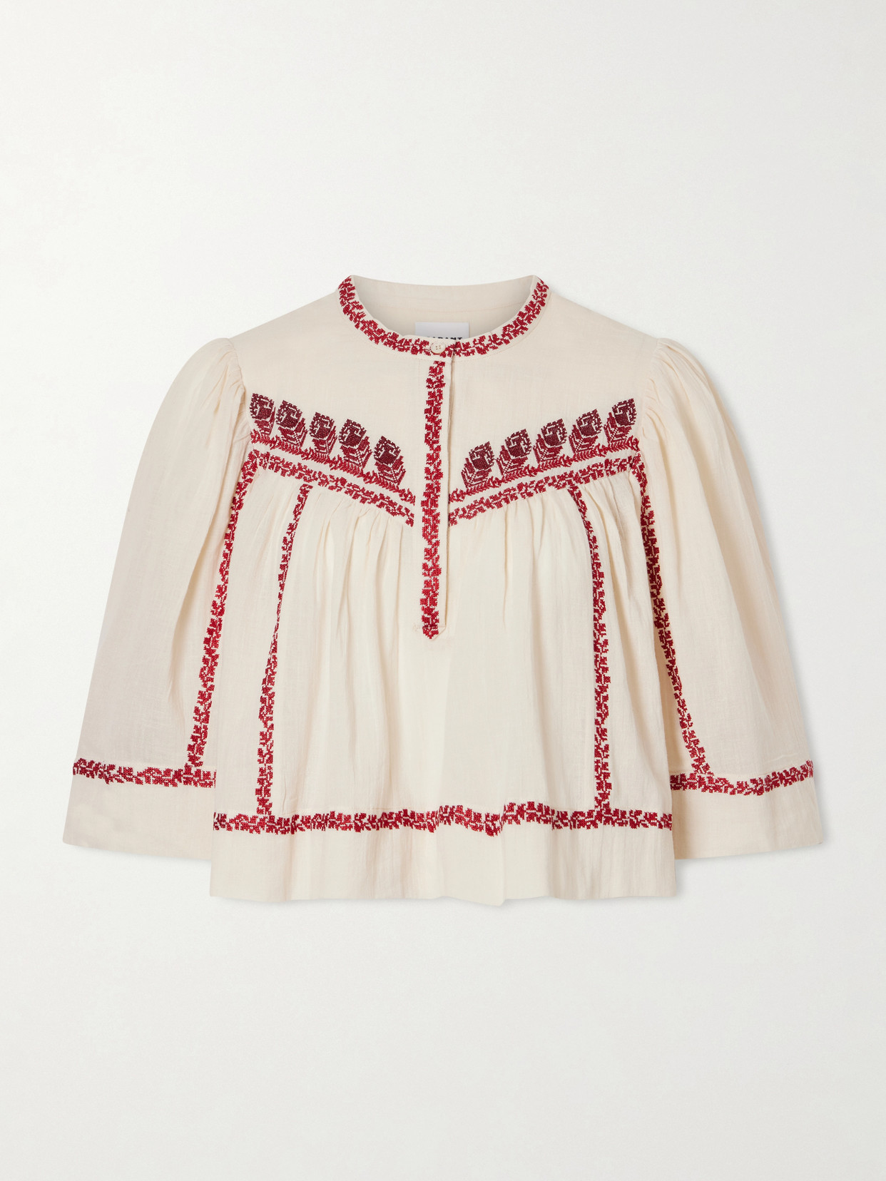 Marant Étoile - Juline Embroidered Organic Cotton Shirt
