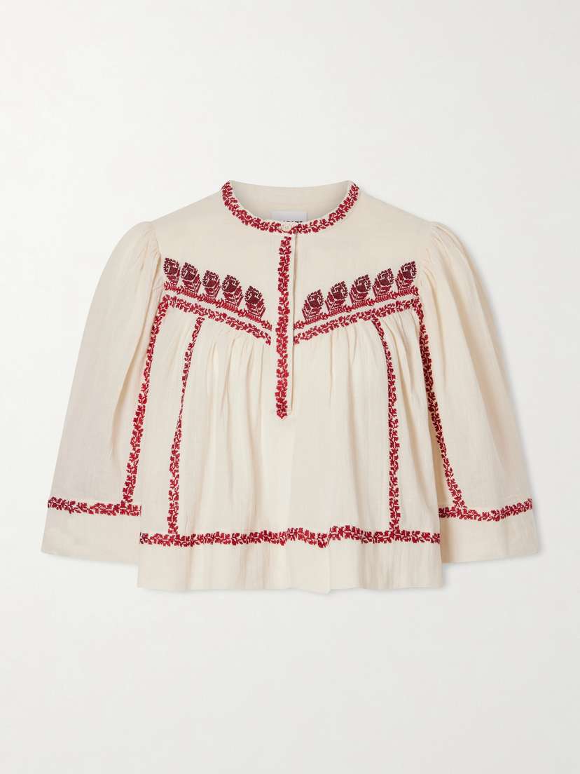 Marant Étoile Juline Embroidered Organic Cotton Shirt