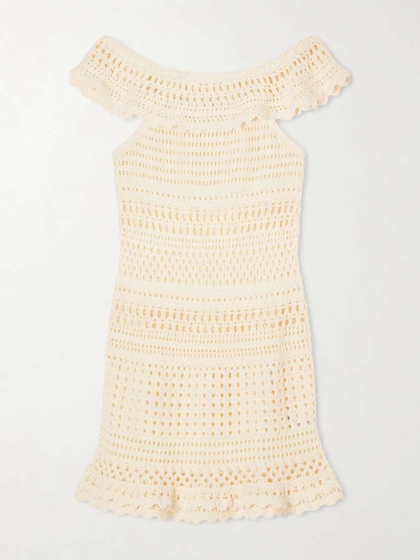 Marant Étoile Zoa Crocheted Cotton-blend Mini Dress