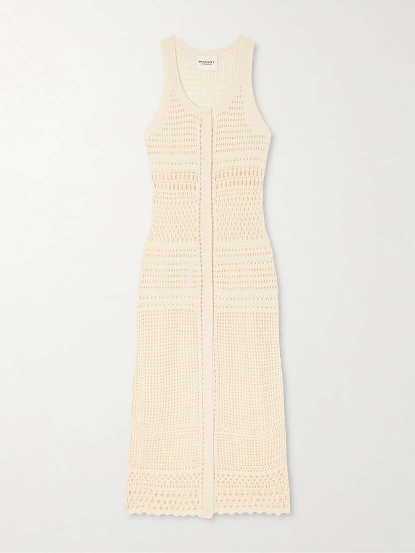 Marant Étoile Zaro Open-knit Cotton-blend Maxi Dress