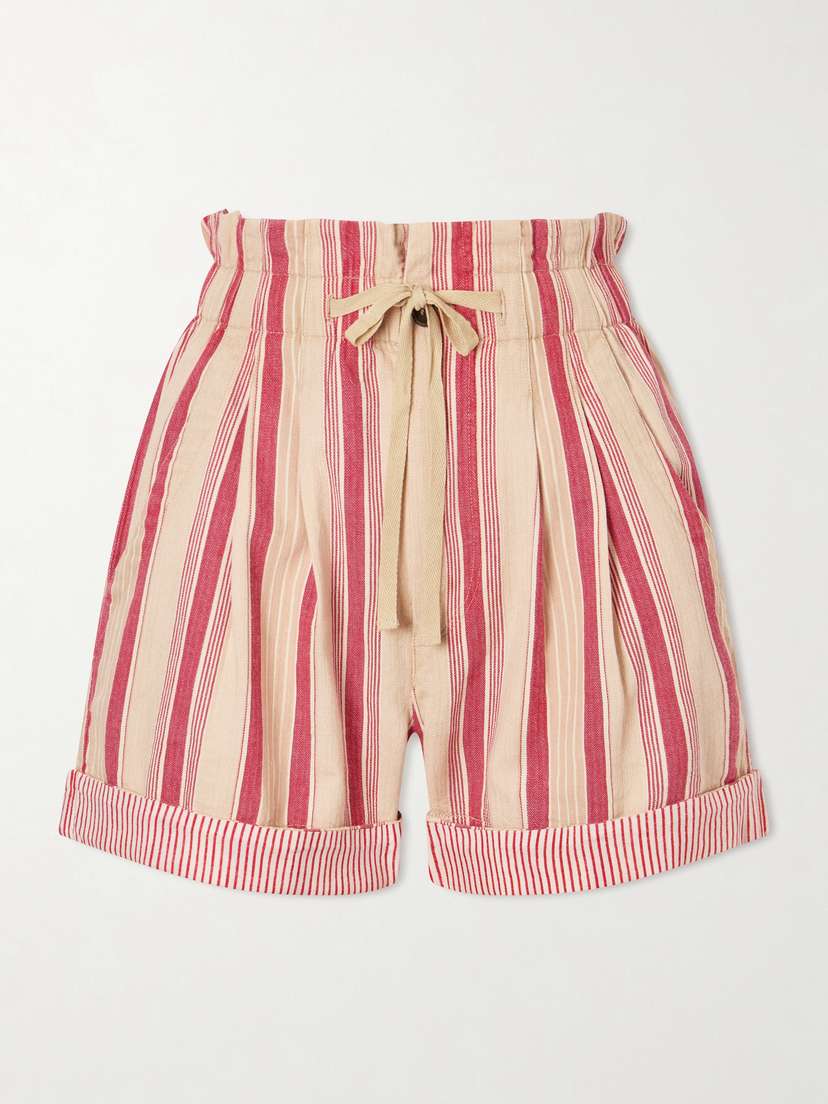 Marant Étoile Nirma Pleated Cotton-twill Shorts