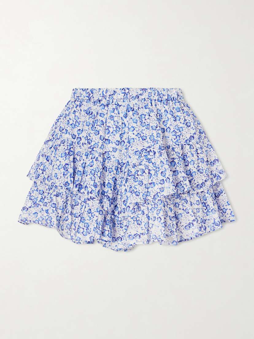Marant Étoile Floral-print Cotton-voile Mini Skirt