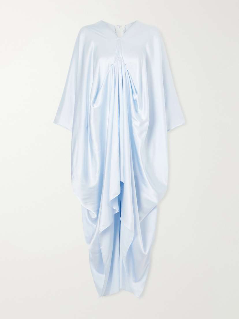 Camilla Draped Silk-satin Kaftan
