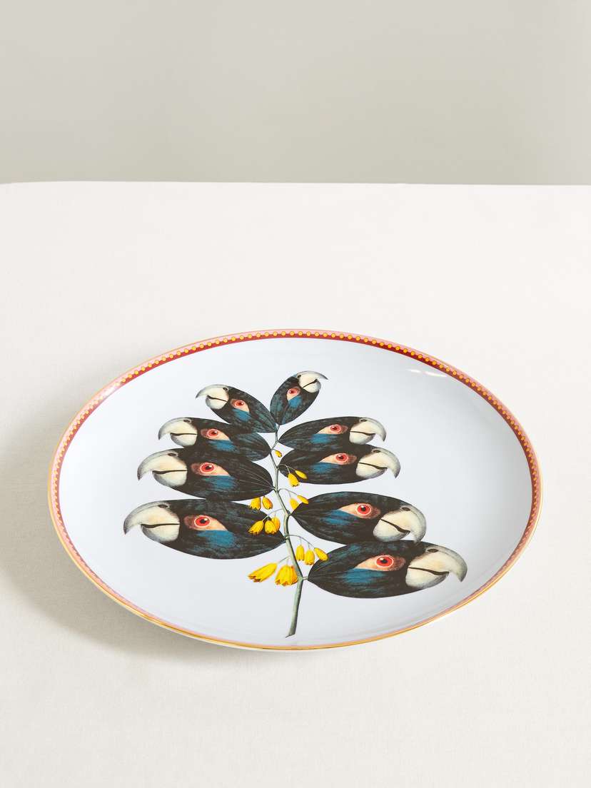 La DoubleJ + Beto Val Gold-plated Porcelain Plate